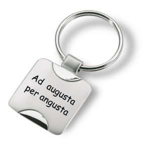 AD AUGUSTA PER ANGUSTA key ring